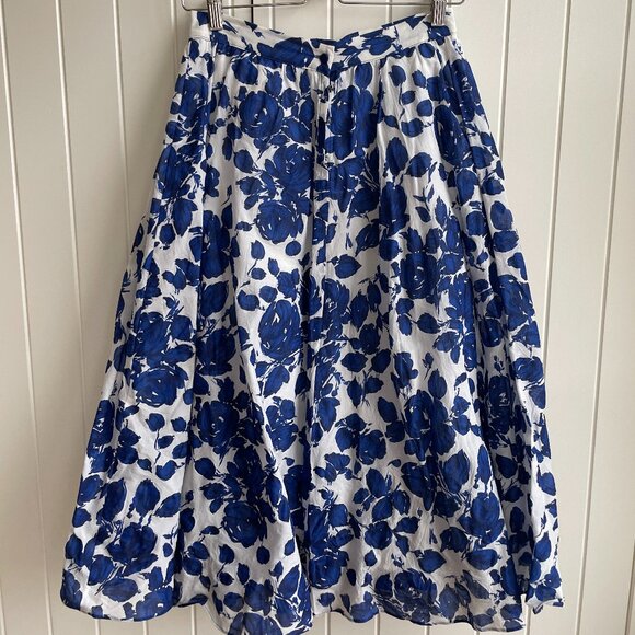 MaxMara Blue Floral Maxi Skirt - Picture 2 of 11